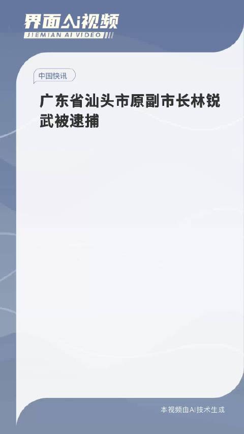 广东省汕头市原副市长林锐武被逮捕